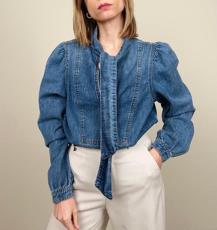 Camicia in jeans con fusciacca