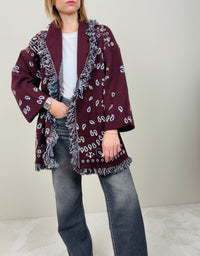 Cardigan bandana bordeaux