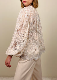 Camicia in pizzo burro