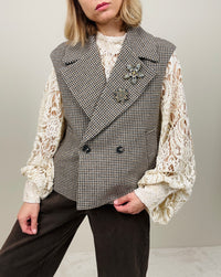 Gilet pied de poule