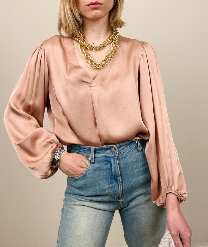 Blusa in viscosa blush