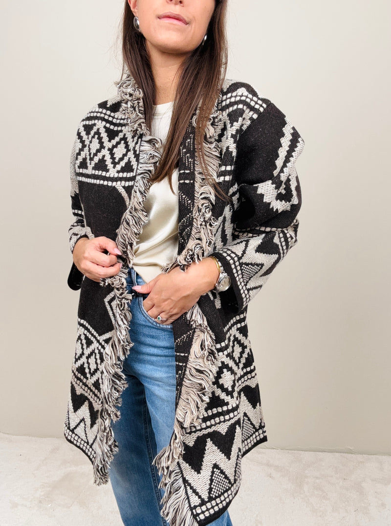 Cardigan etnico fondente