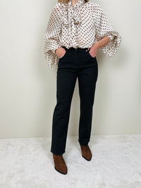 Jeans nero gamba dritta