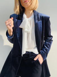 Blazer velluto blu SoAllure