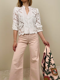 Jeans flare rosa