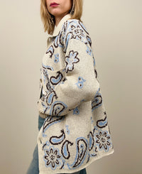 Cardigan bandana con colletto