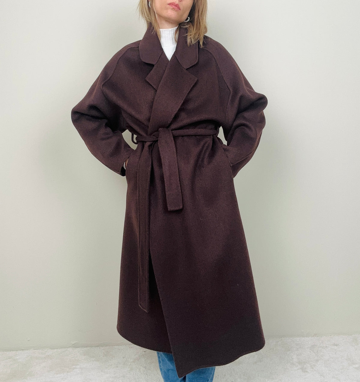 Cappotto cioccolato 100%lana