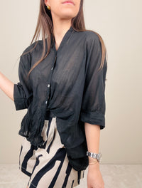 Camicia in mussola nera