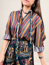 Camicia Nomad riga ottanio