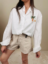 Short in denim sabbia
