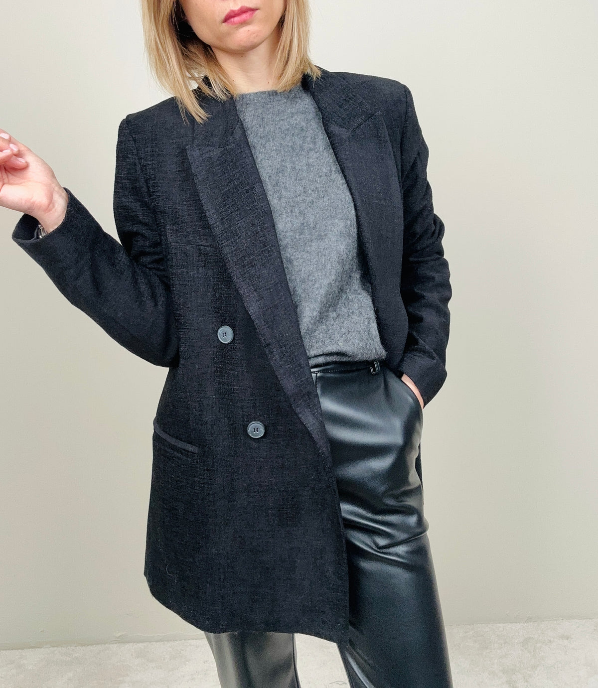 Blazer vellutino nero