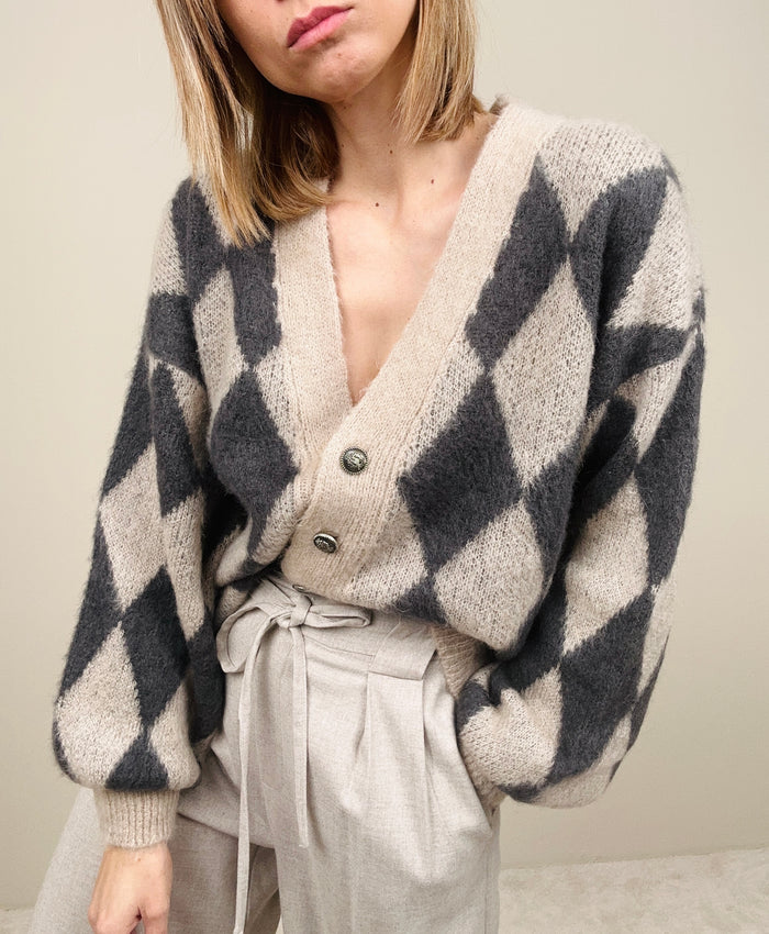 Cardigan a rombi