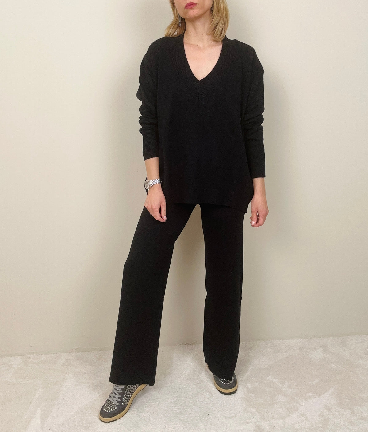 Tuta in maglia con scollo (più colori)