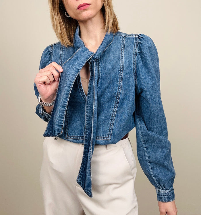 Camicia in jeans con fusciacca