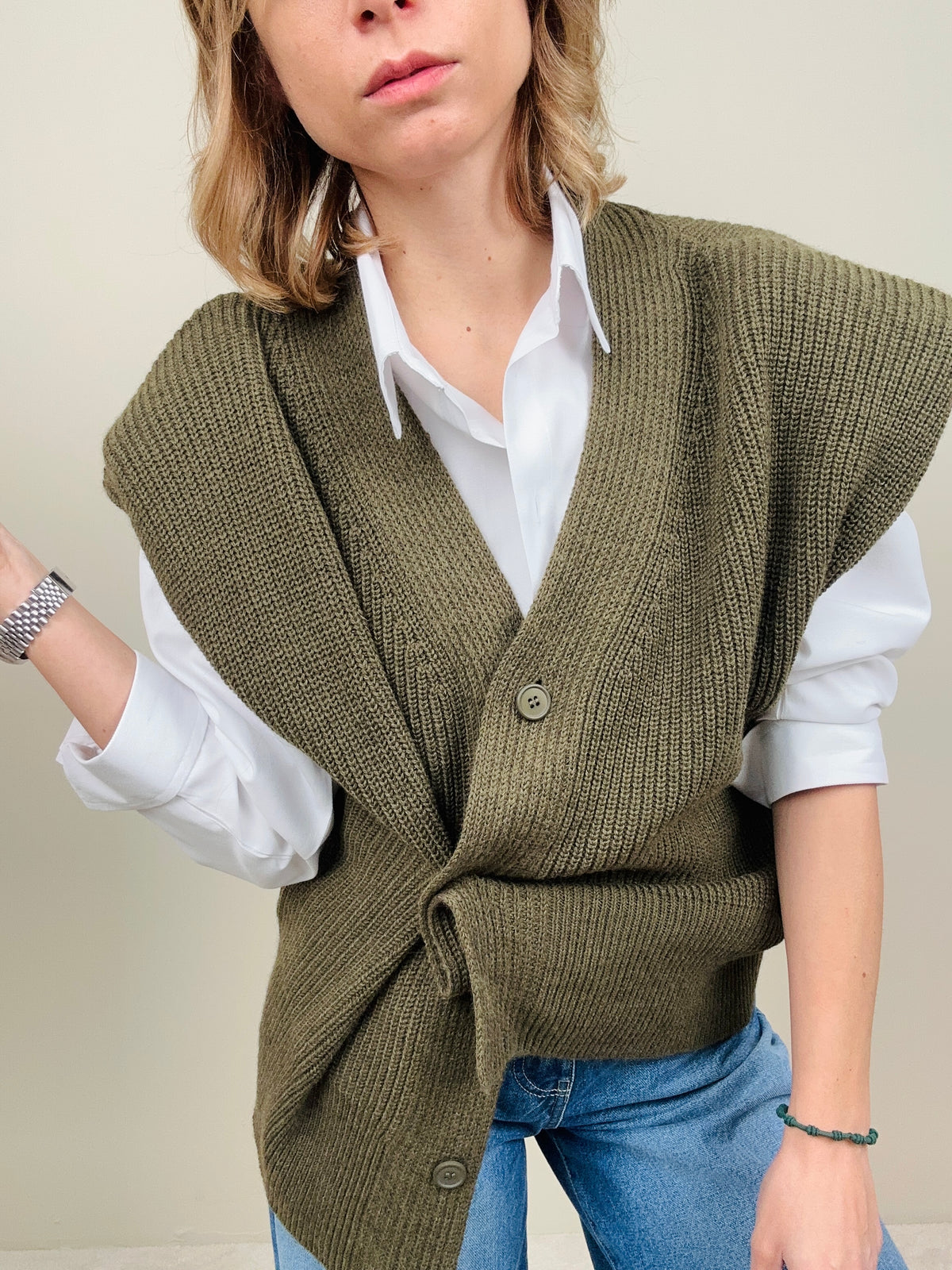 Gilet in maglia con spalline (più colori)