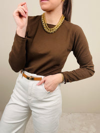 Maglione basic cioccolato