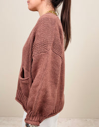 Cardigan bottoni legno (più colori)