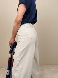 Pantalone in cotone burro