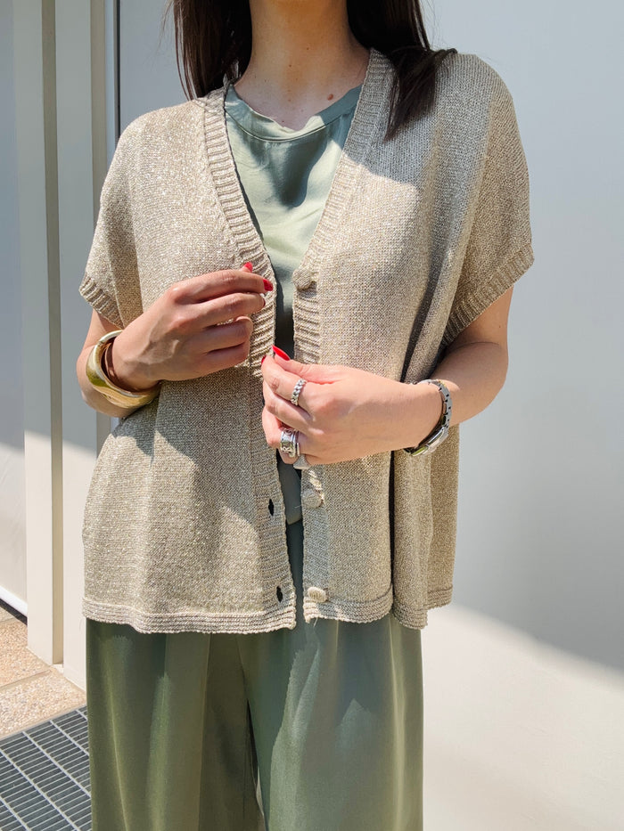 Maxi gilet in maglina