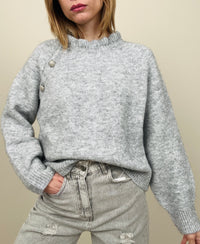 Maglione con bottini gioiello (più colori)