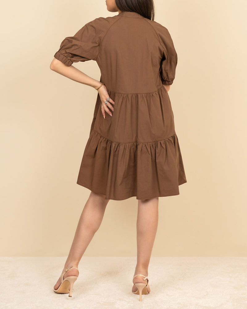 Abito in cotone cacao Soallure