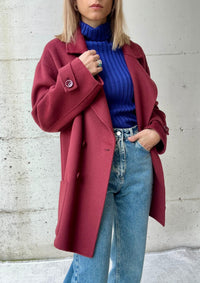 Cappotto burgundy 100% lana