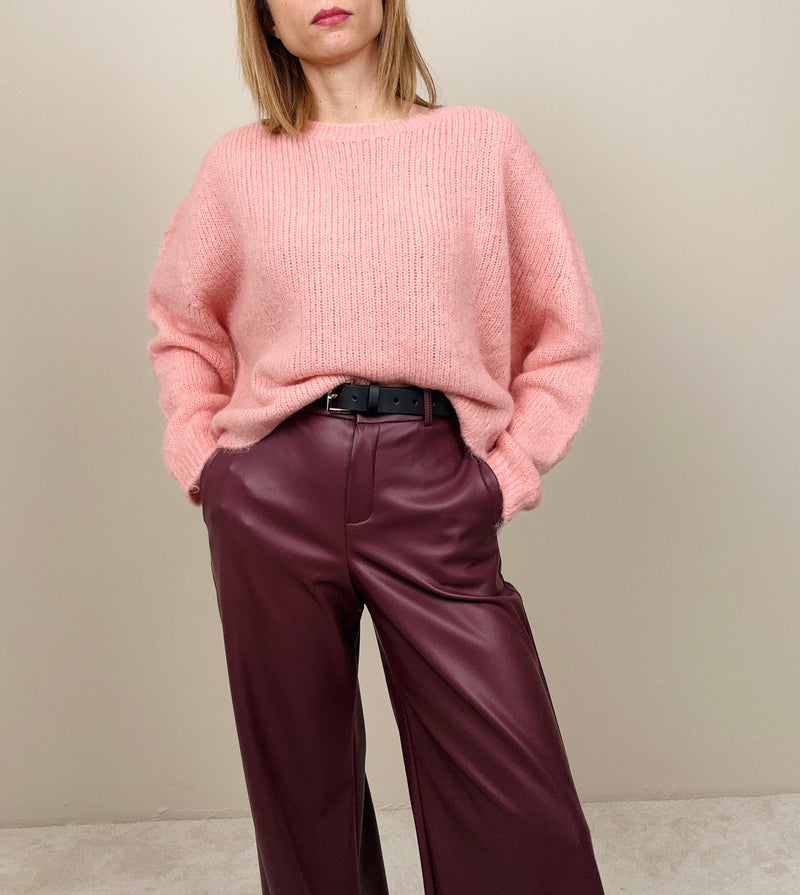 Maglione mohair rosa