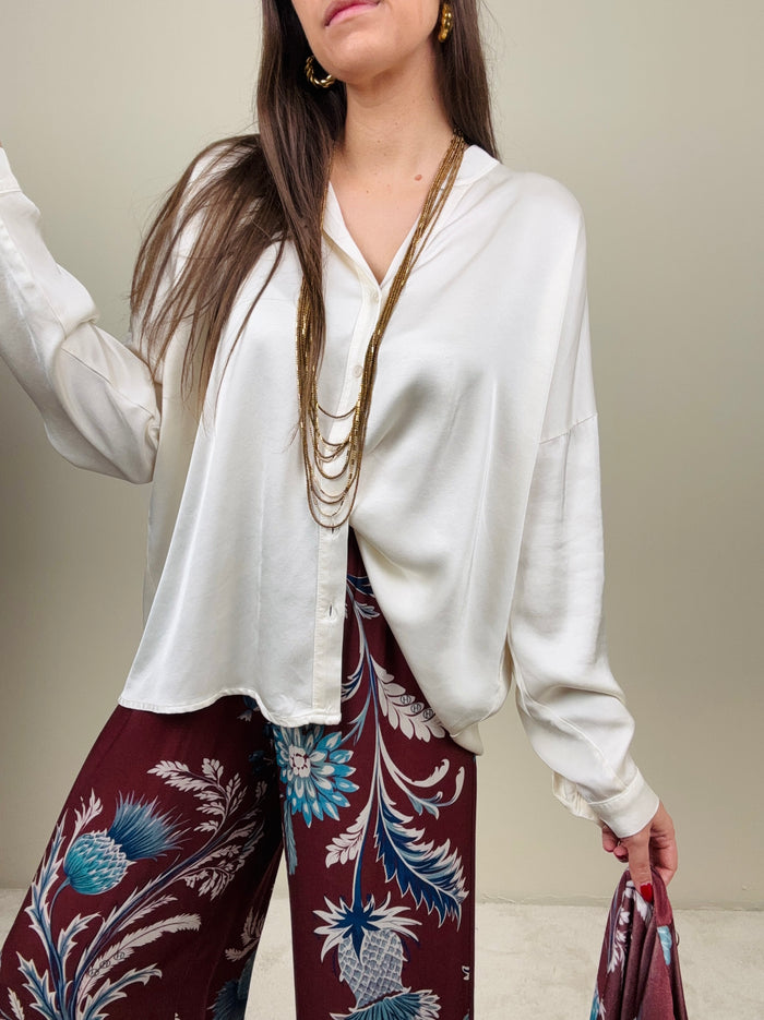 Camicia fluida con bottoncini
