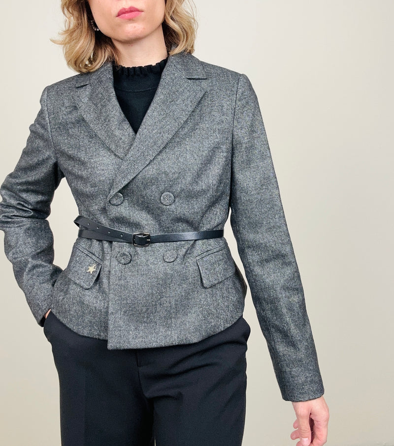 Giacchina grigio con cinturina