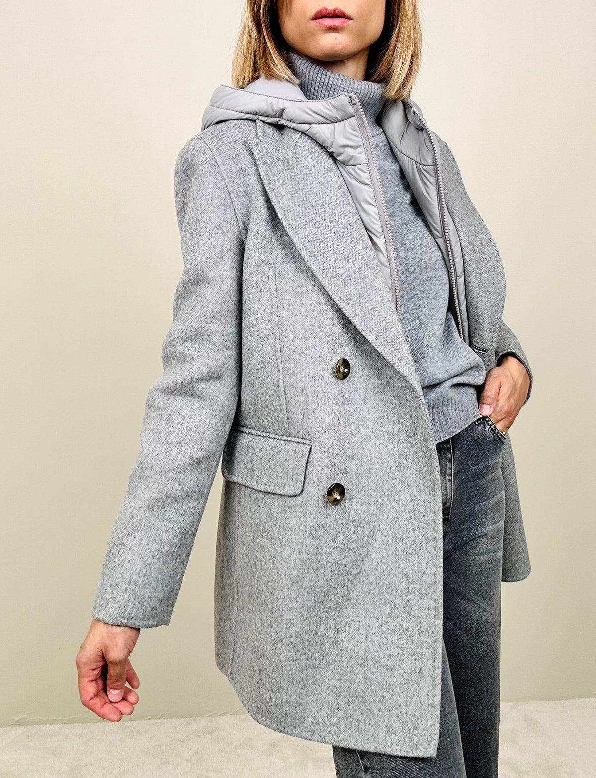 Cappotto col gilet staccabile (più colori