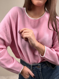 Maglioncino crew-neck rosa