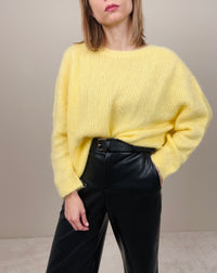 Maglione mohair giallo