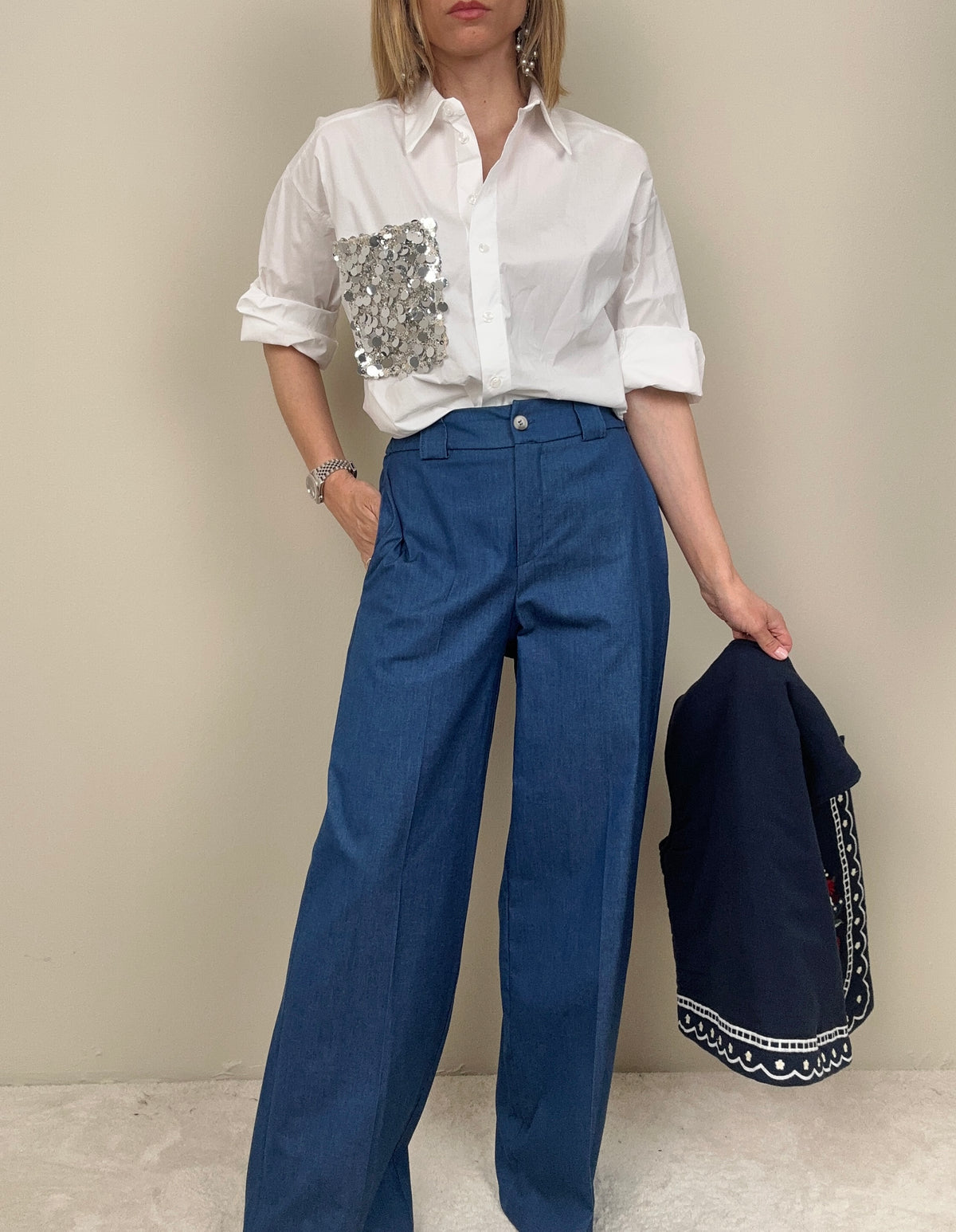 Jeans in tessuto leggero