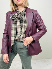 Blazer ecopelle bordeaux