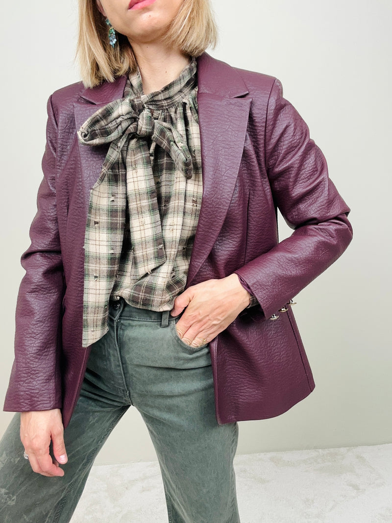 Blazer ecopelle bordeaux