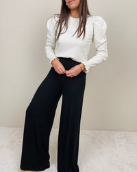 Pantalone nero in maglina