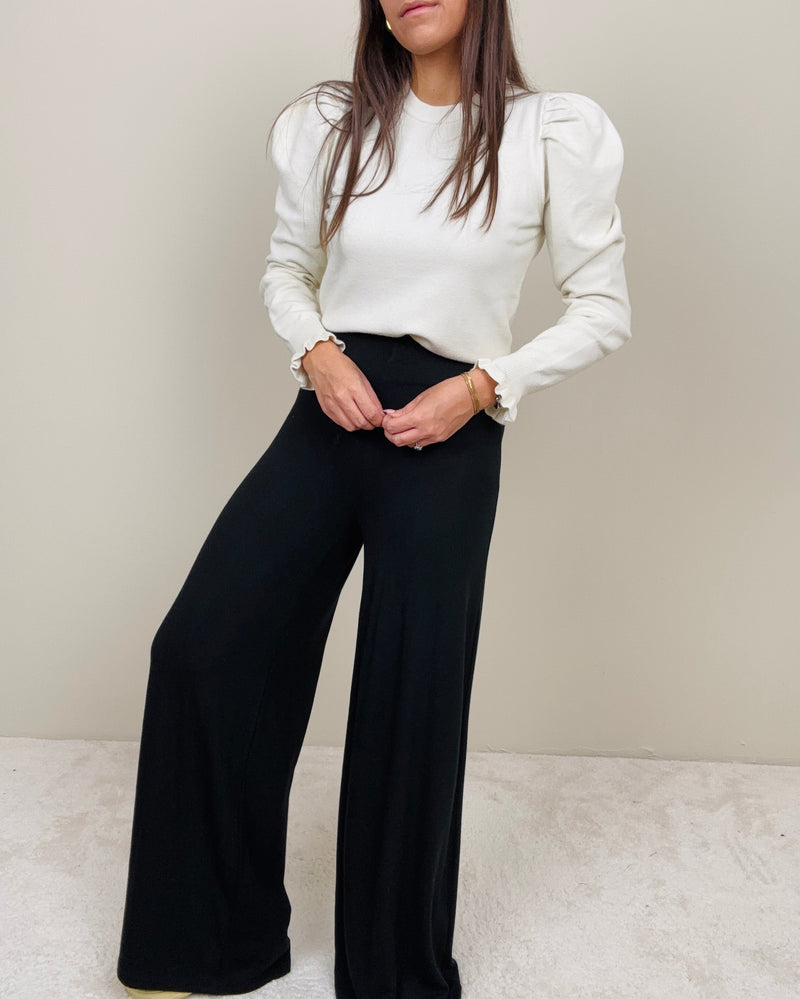 Pantalone nero in maglina