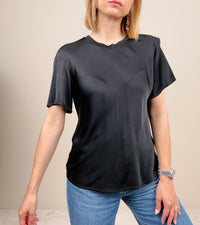 Blusa manica corta nera