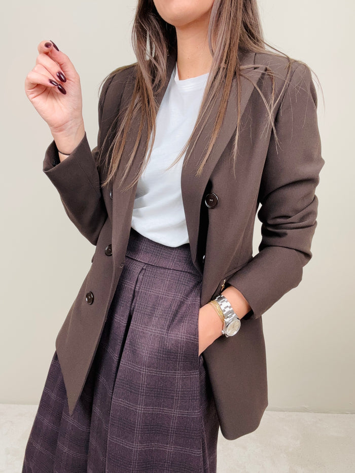Blazer doppiopetto cioccolato