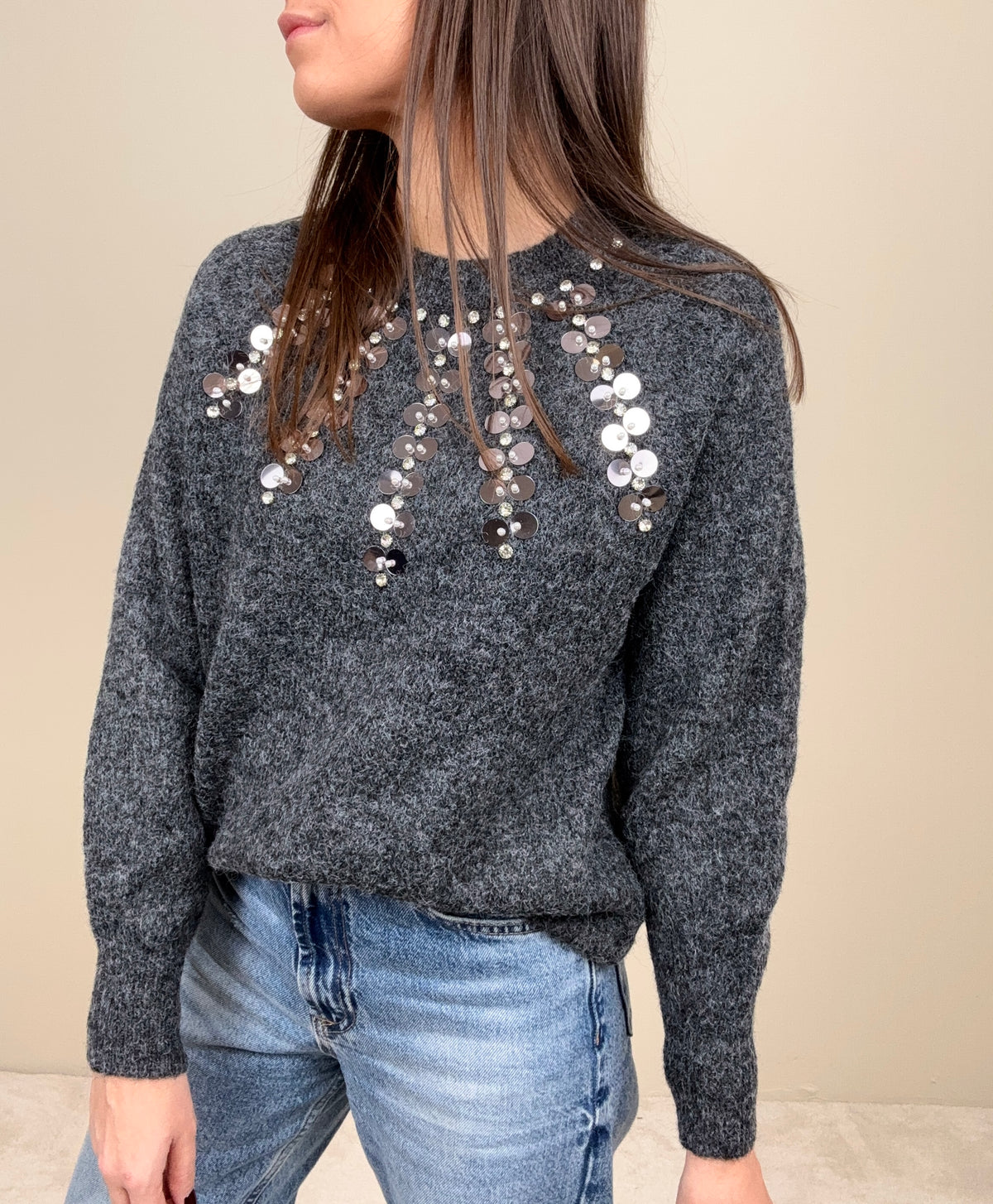 Maglione con pailettes