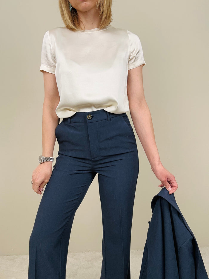 Pantalone sartoriale blu navy