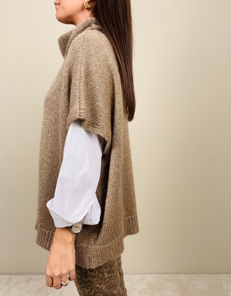 Gilettone con filo in lurex