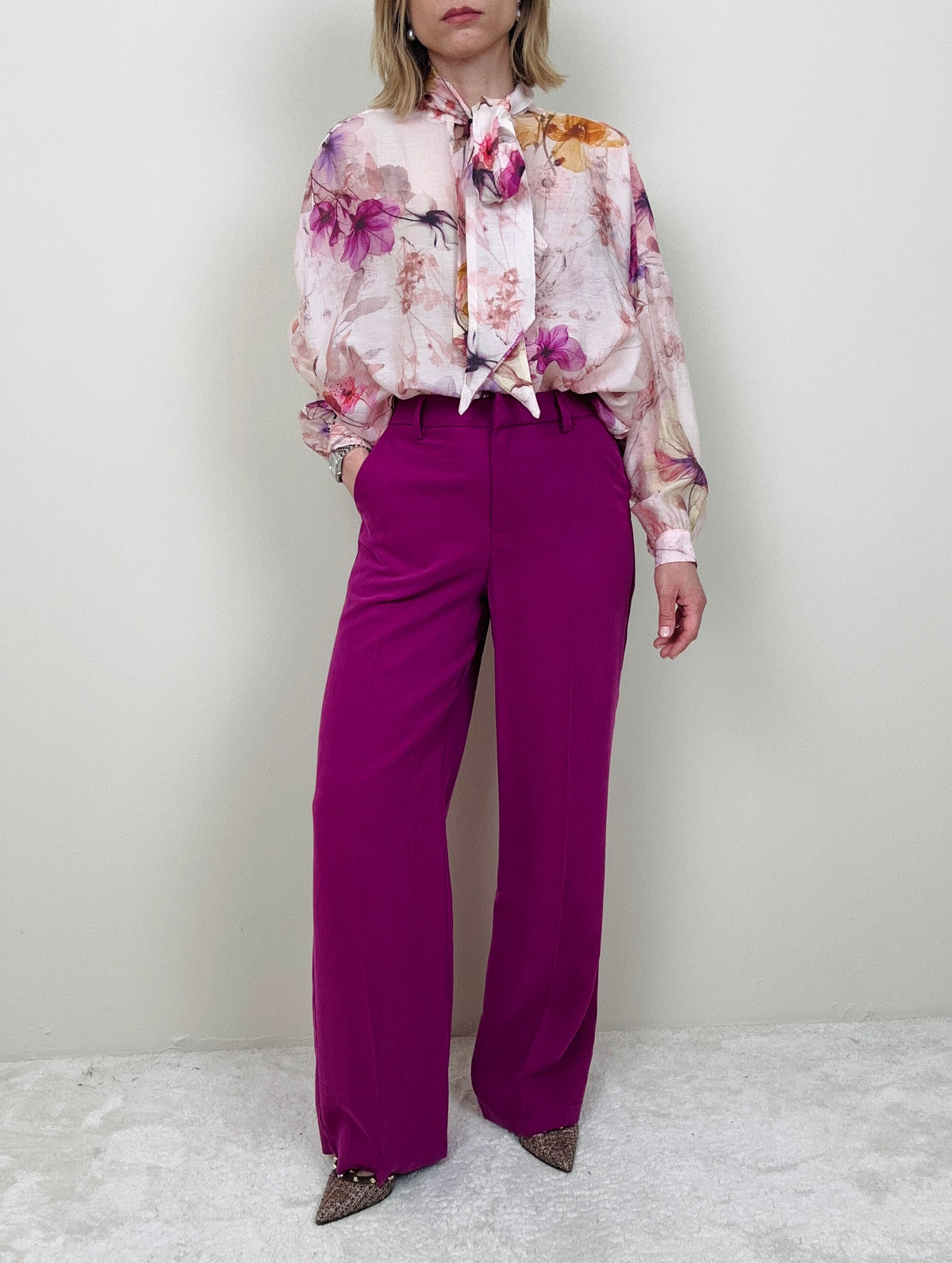 Pantalone ciclamino