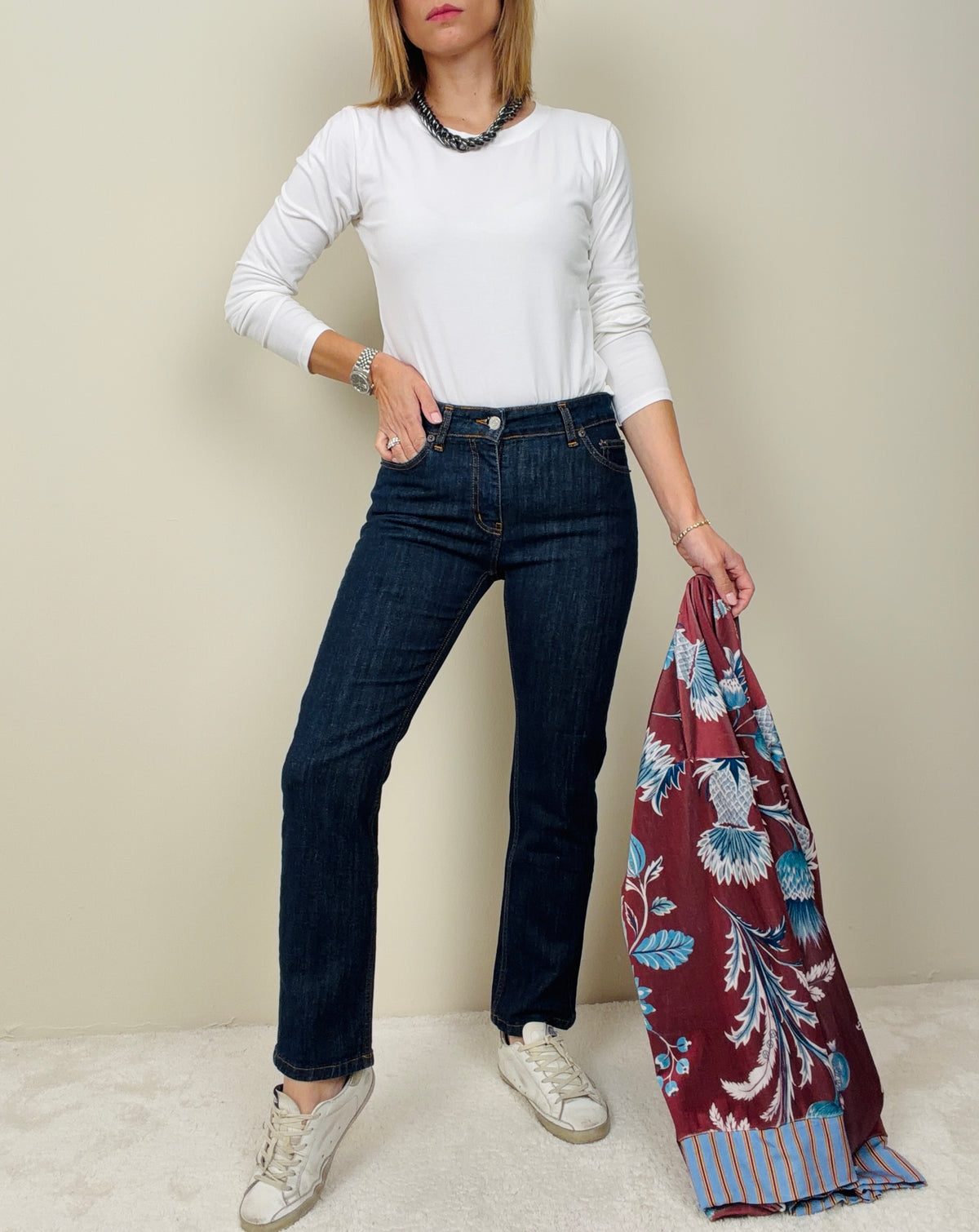 Jeans dritto blue denim