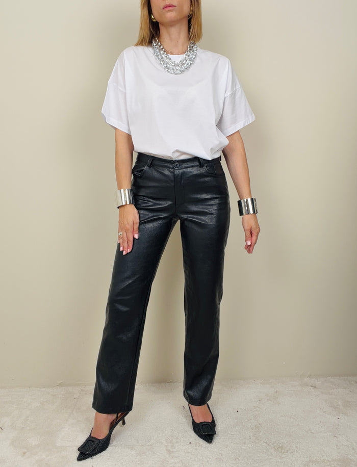 Pantalone in ecopelle