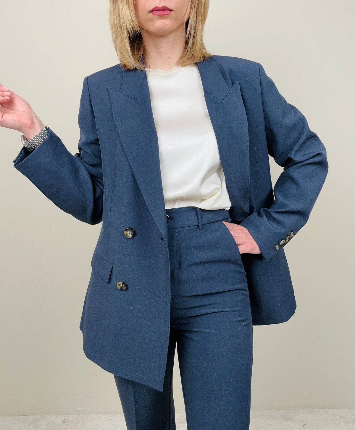 Giacca sartoriale blu navy