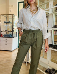 Pantalone in cotone con elastico in vita (più colori)