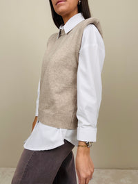 Gilet misto lana