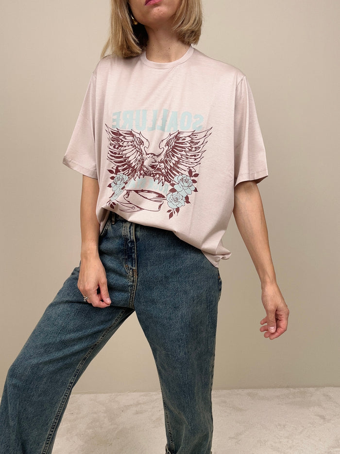 T-shirt Soallure cipria