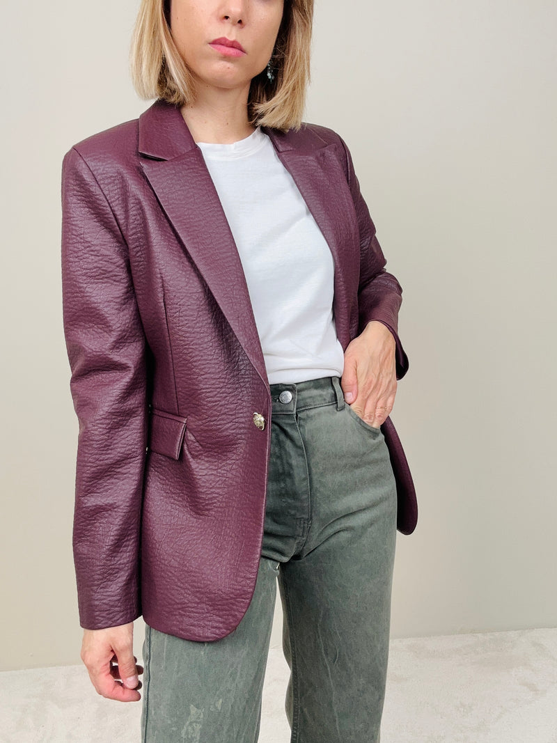 Blazer ecopelle bordeaux